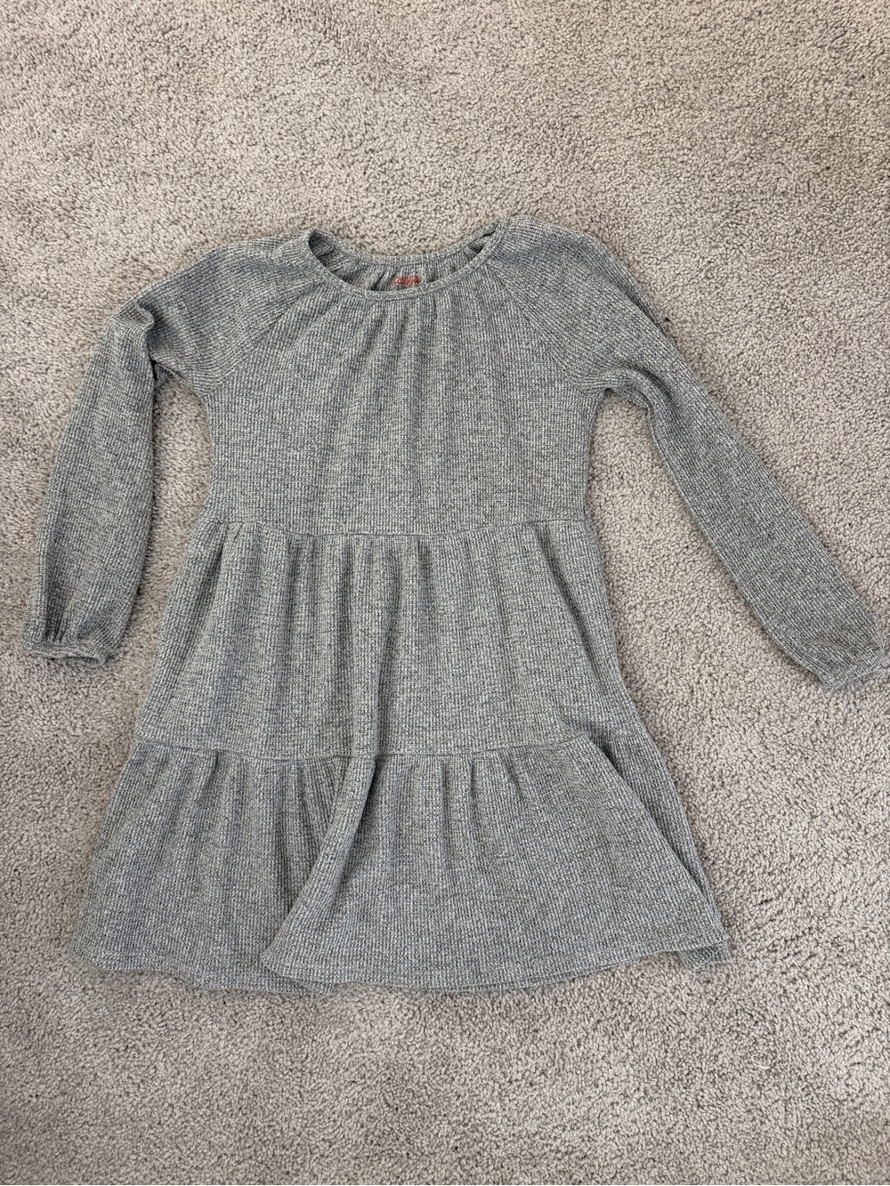 Cat & Jack Gray Long-Sleeve Tiered Knit Dress for Girls